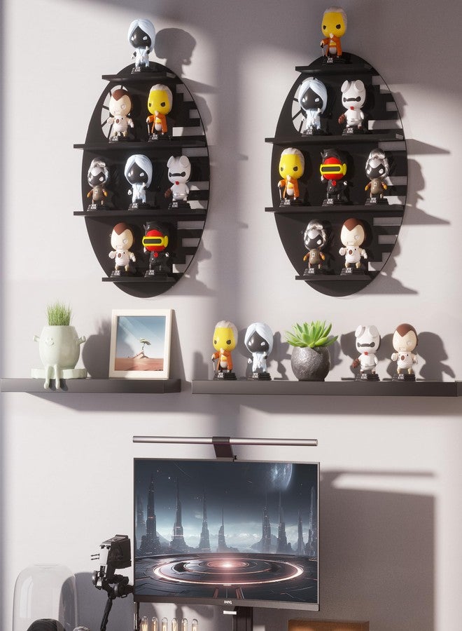WINKINE Wall Display Shelves Compatible with Funko Pop Out of Box, Acrylic Floating Shelves for Wall, Figures Display Stand for Galaxy-Themed Collectibles Decor, Figures Organizer and Storage, Black - Image 5